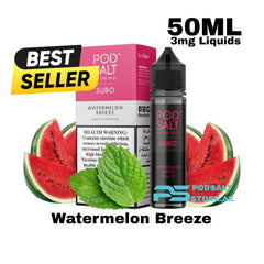 Podsalt Eliquid 3mg 50ml Watermelon Breeze
