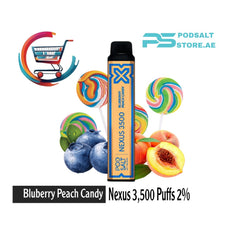 PodSalt Nexus 3500 Puffs Blueberry Peach Candy