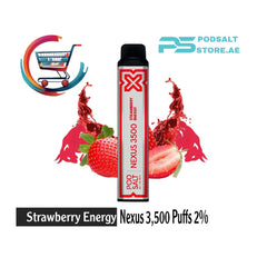 PodSalt Nexus 3500 Puffs Strawberry Energy