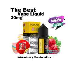 Pod Salt Strawberry Marshmallow Salt Nic 30ml 20mg E-Liquid In Dubai UAE