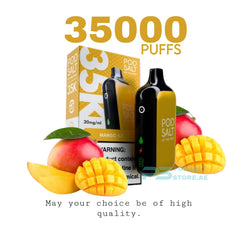 Podsalt 35000 Puffs Mango Ice Disposable Vape in Dubai UAE