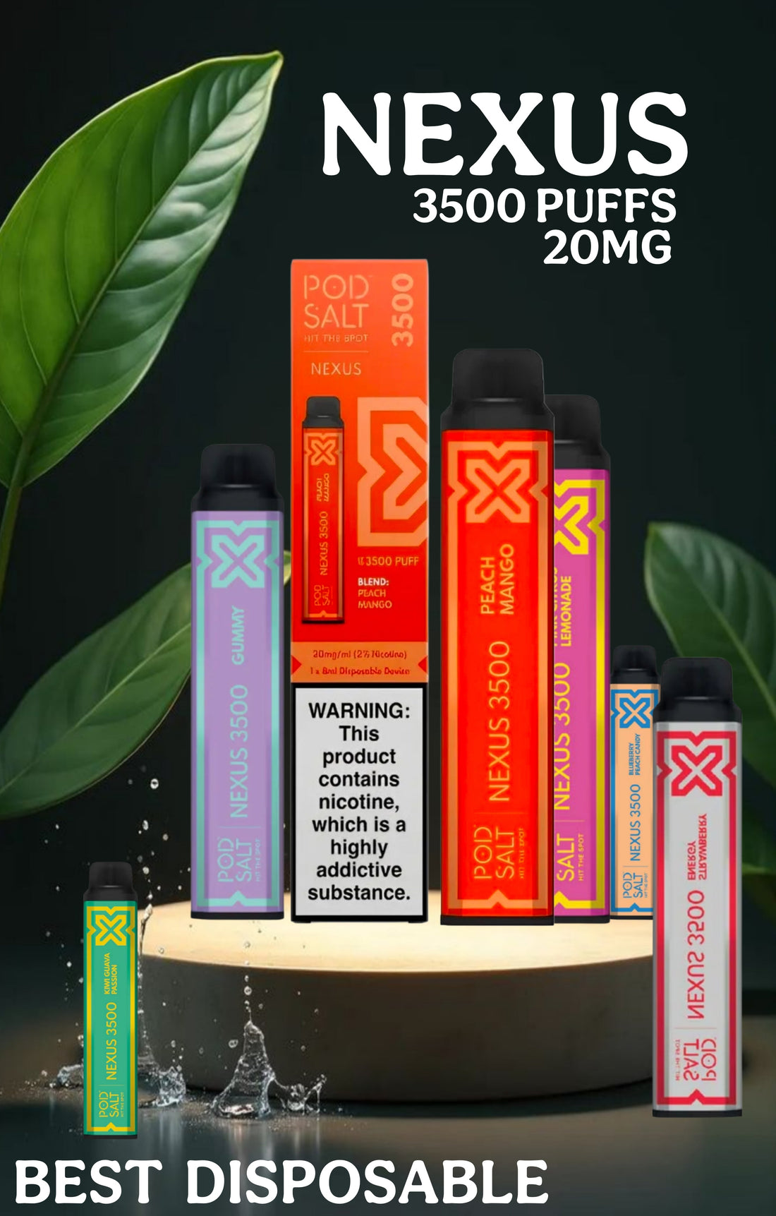 nexus vape flavors Why Choose the Pod Salt 3500 Puffs – My Store Top Quality E-Cig starter Flavour_Lemonade Flavor:Litchi Rose