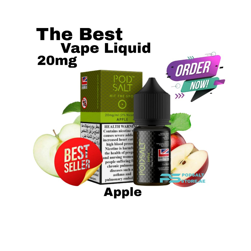 Pod Salt Apple Salt Nic 30ml 20mg E-Liquid In Dubai UAE
