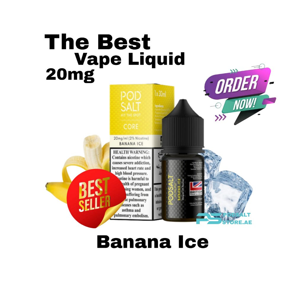 Pod Salt Banana Ice Salt Nic 30ml 20mg E-Liquid In Dubai UAE