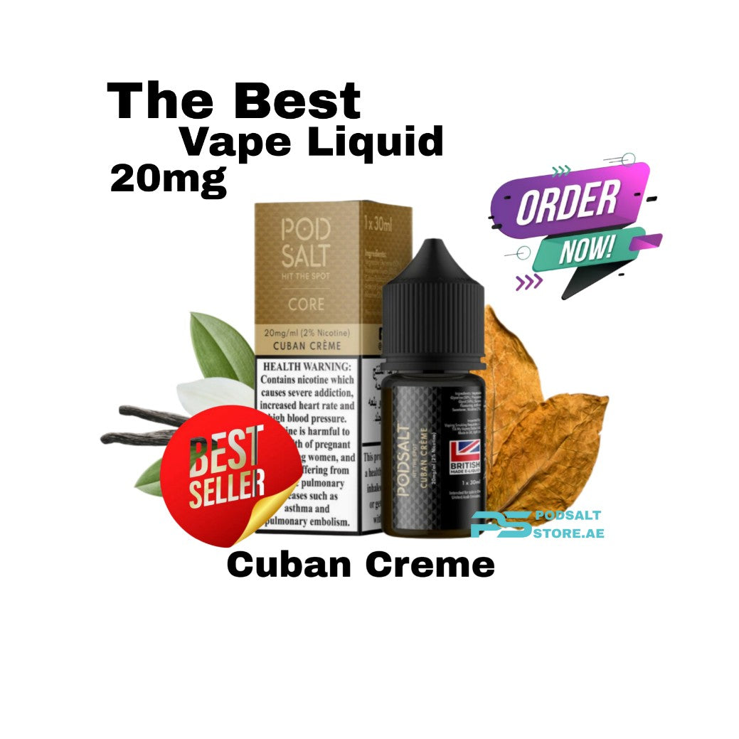 Pod Salt Cuban Crème Salt Nic 30ml 20mg E-Liquid In Dubai UAE