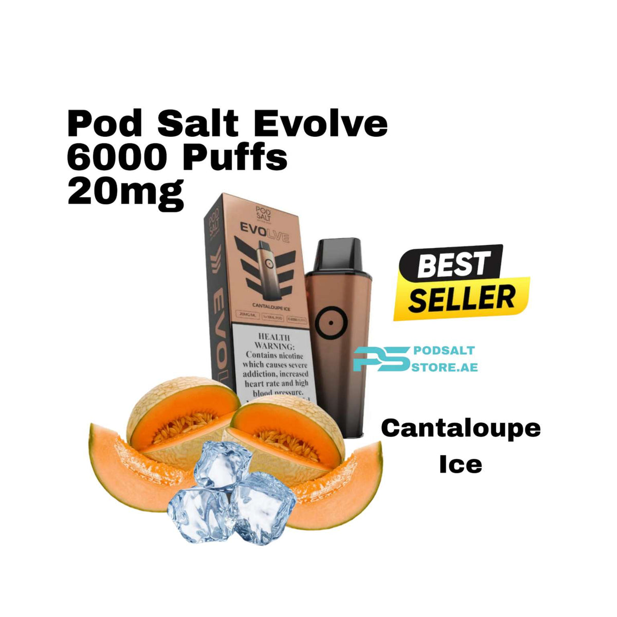 Pod Salt Evolve Pod Cantaloupe Ice 6000 Puffs