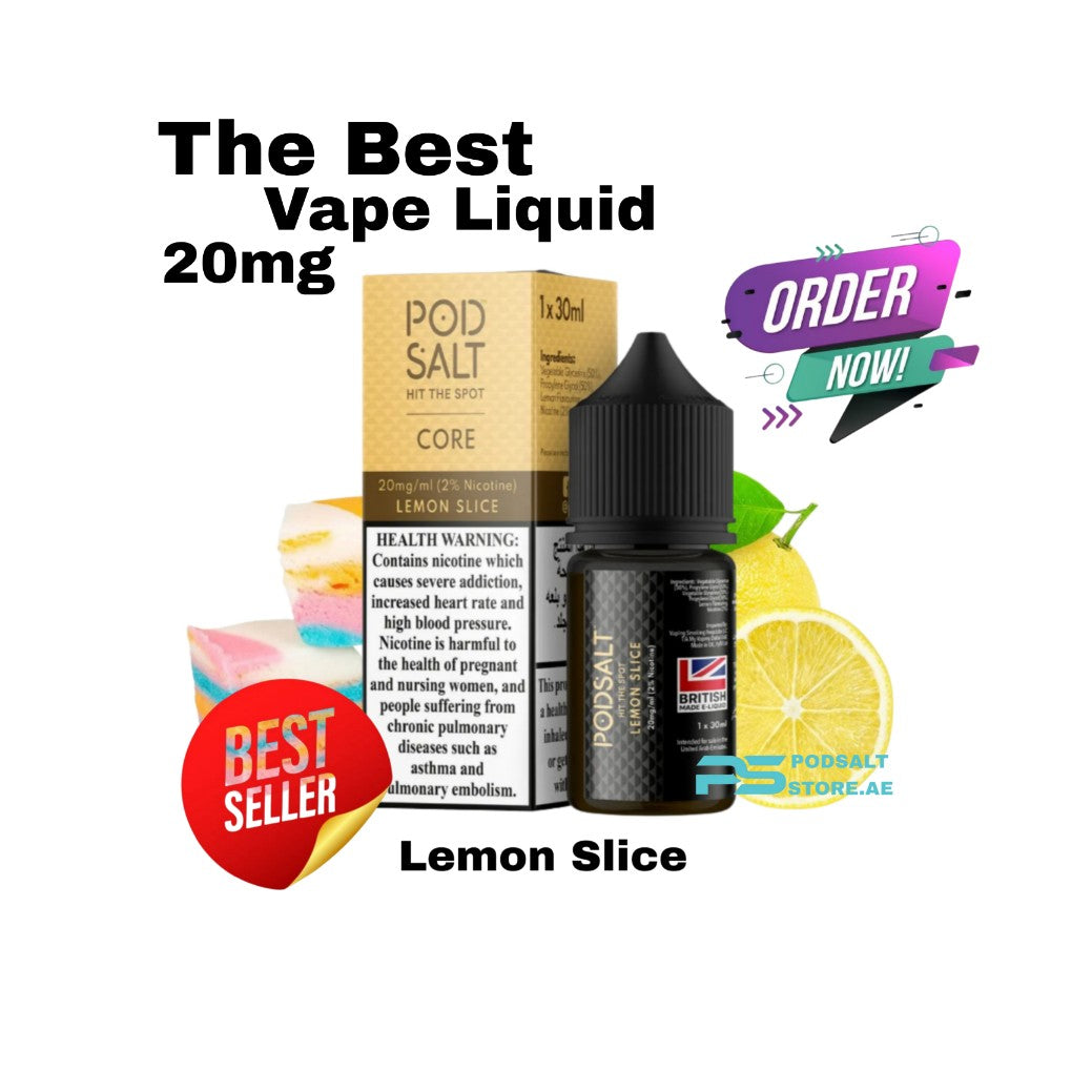 Pod Salt Lemon Slice Salt Nic 30ml 20mg E-Liquid In Dubai UAE