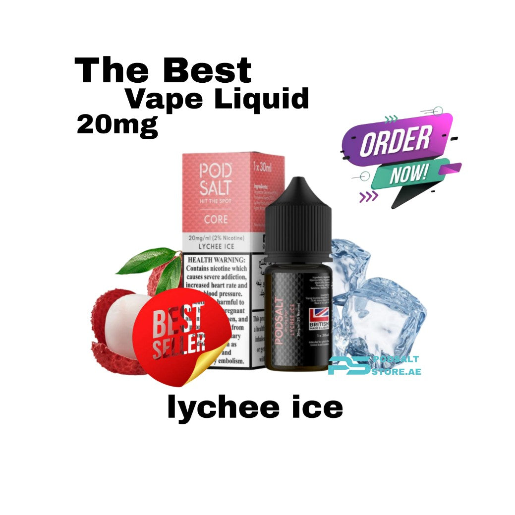Pod Salt Lychee Ice Salt Nic 30ml 20mg E-Liquid In Dubai UAE