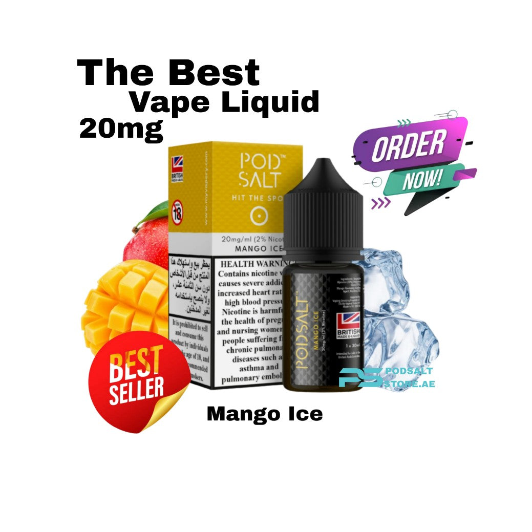 Pod Salt Mango Ice Salt Nic 30ml 20mg E-Liquid In Dubai UAE