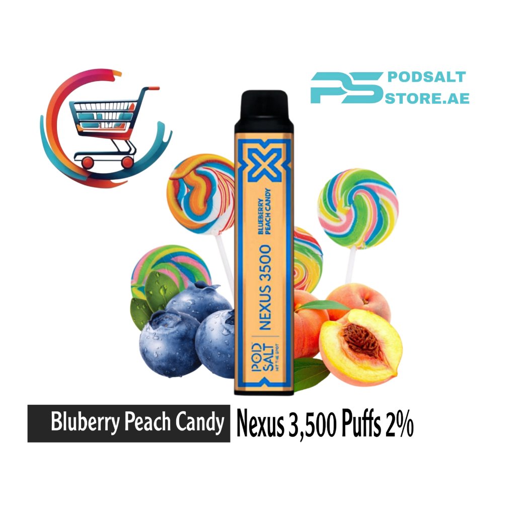 PodSalt Nexus 3500 Puffs Blueberry Peach Candy