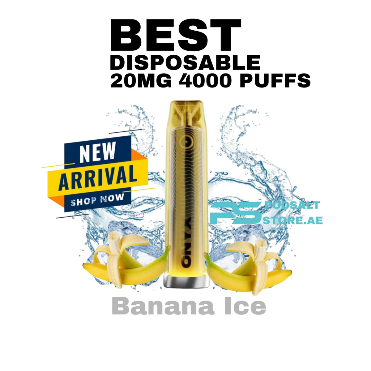 Pod Salt Onyx 4000 Puffs Banana Ice