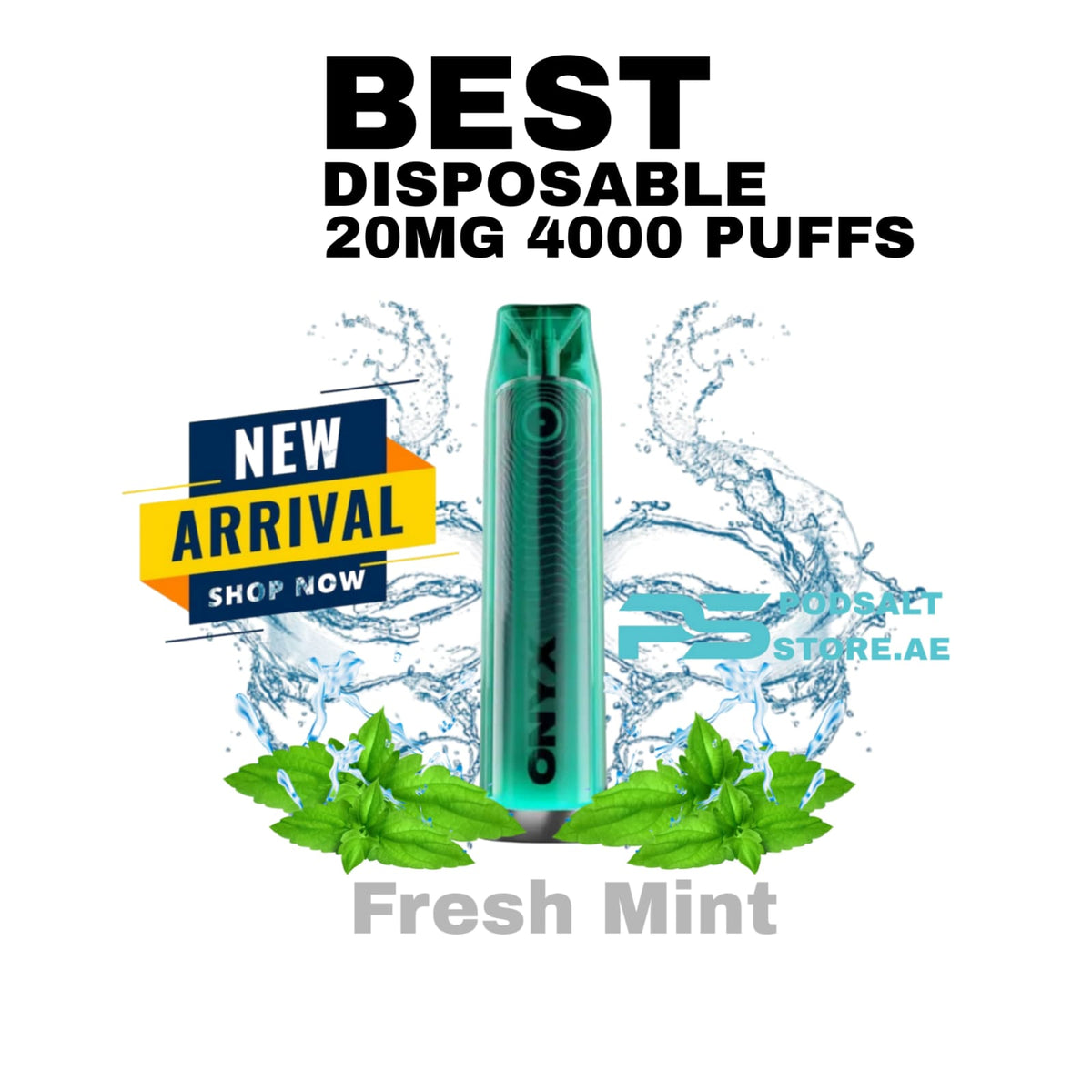 Pod Salt Onyx 4000 Puffs Fresh Mint