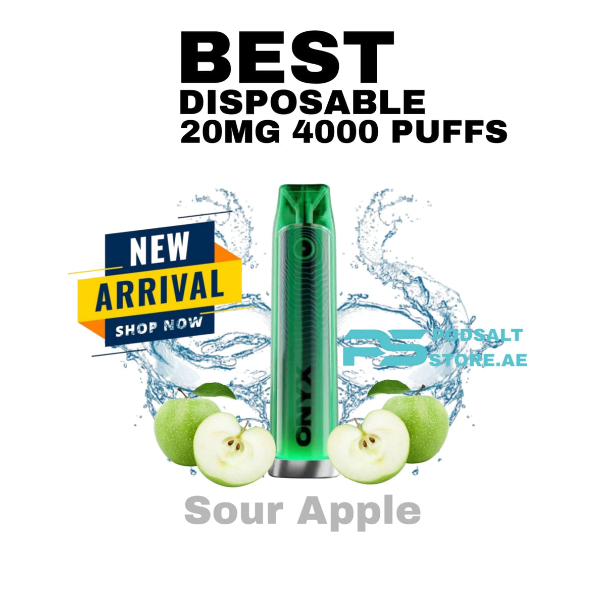 Pod Salt Onyx 4000 Puffs Sour Apple