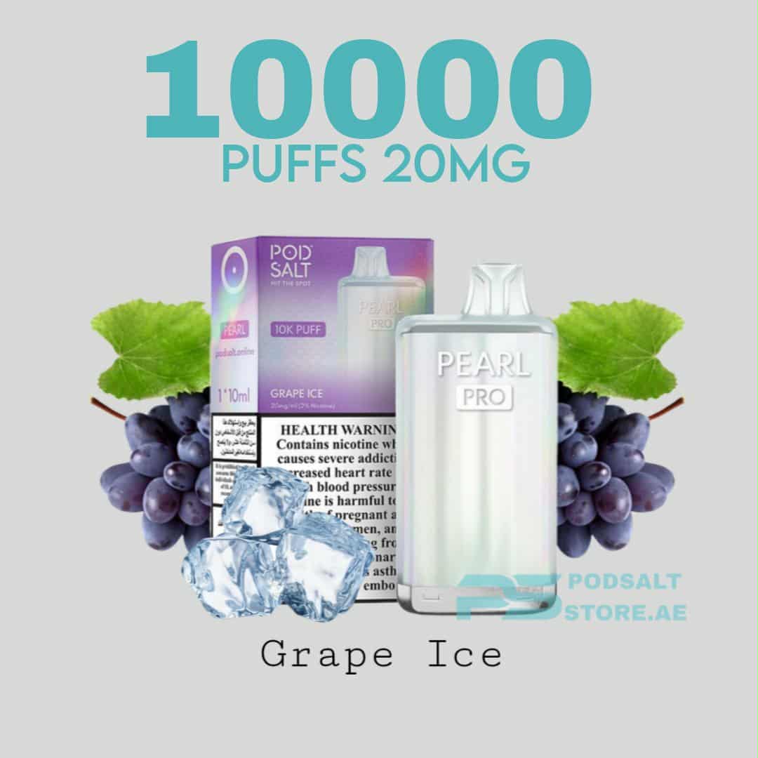 Pod Salt Pearl Pro 10000 Puffs Grape Ice in Dubai UAE