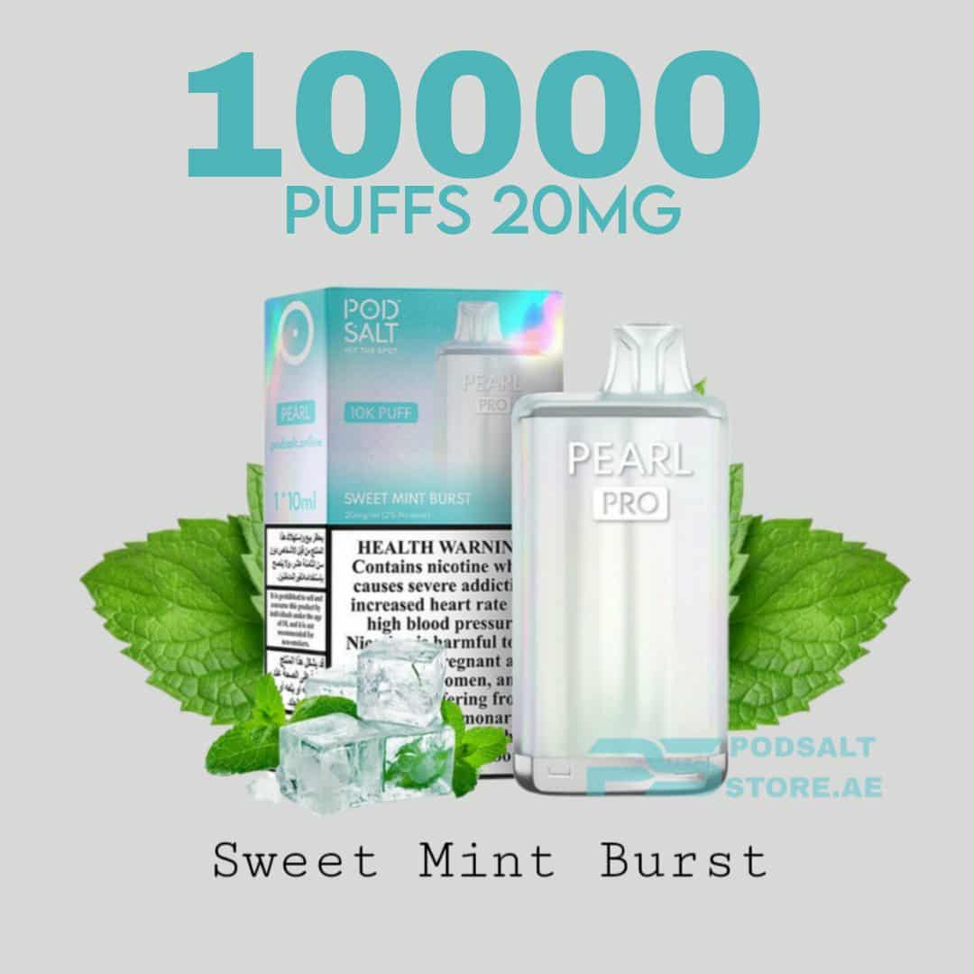 Pod Salt Pearl Pro 10000 Puffs Sweet Mint Burst in Dubai UAE