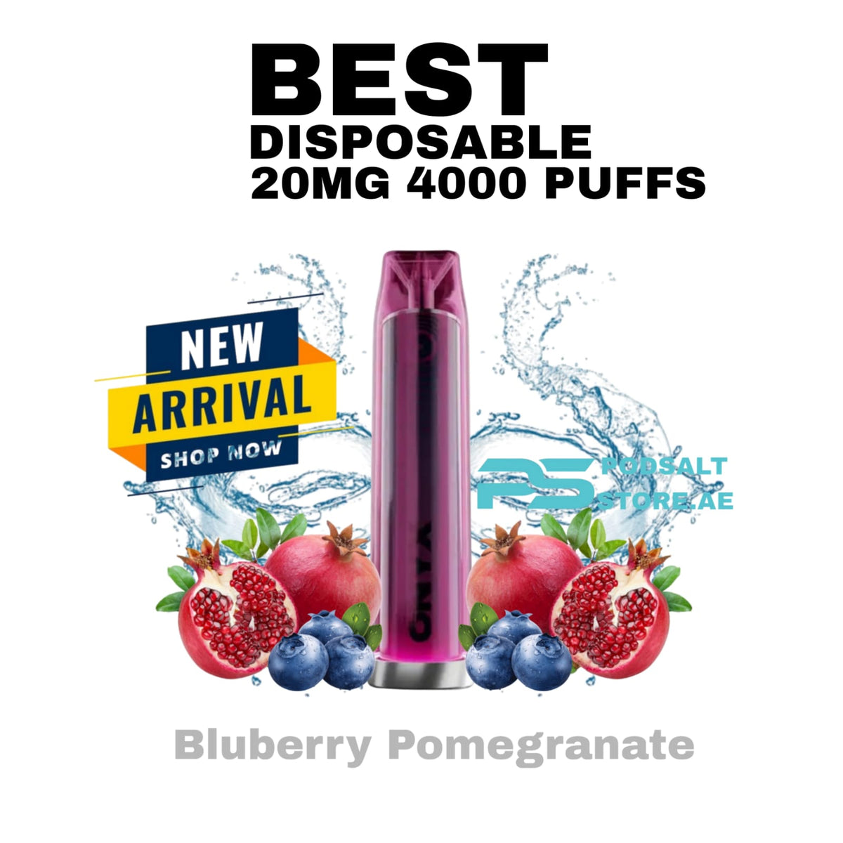 Pod Salt Onyx 4000 Puffs Blueberry Pomegranate