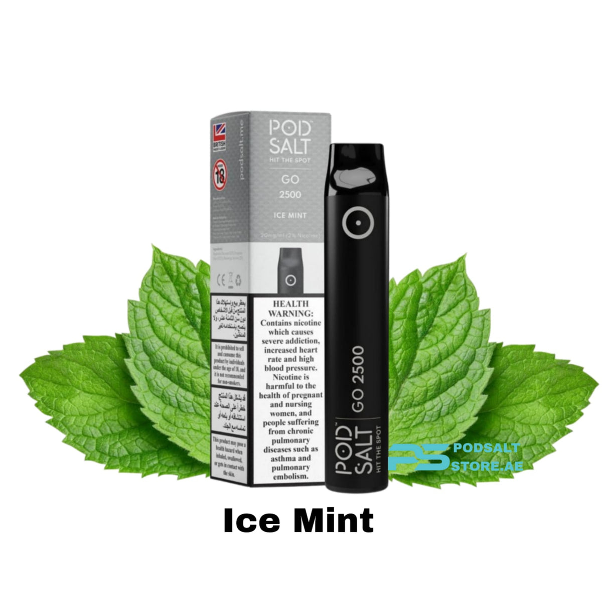Pod Salt Go 2500 Puffs 20mg Ice Mint in Dubai UAE