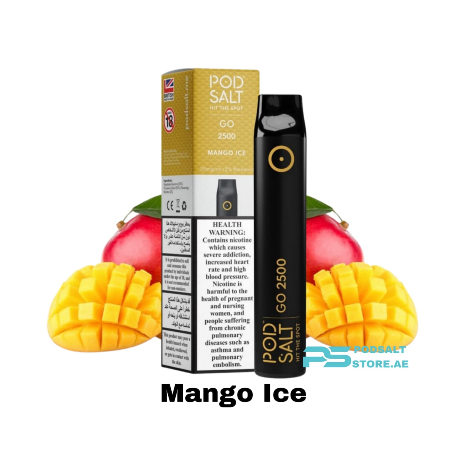 Pod Salt Go 2500 Puffs 20mg Disposable Vape In Dubai, UAE