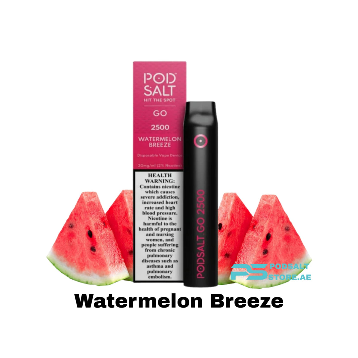 Pod Salt Go 2500 Puffs 20mg Watermelon Breeze  in Dubai UAE