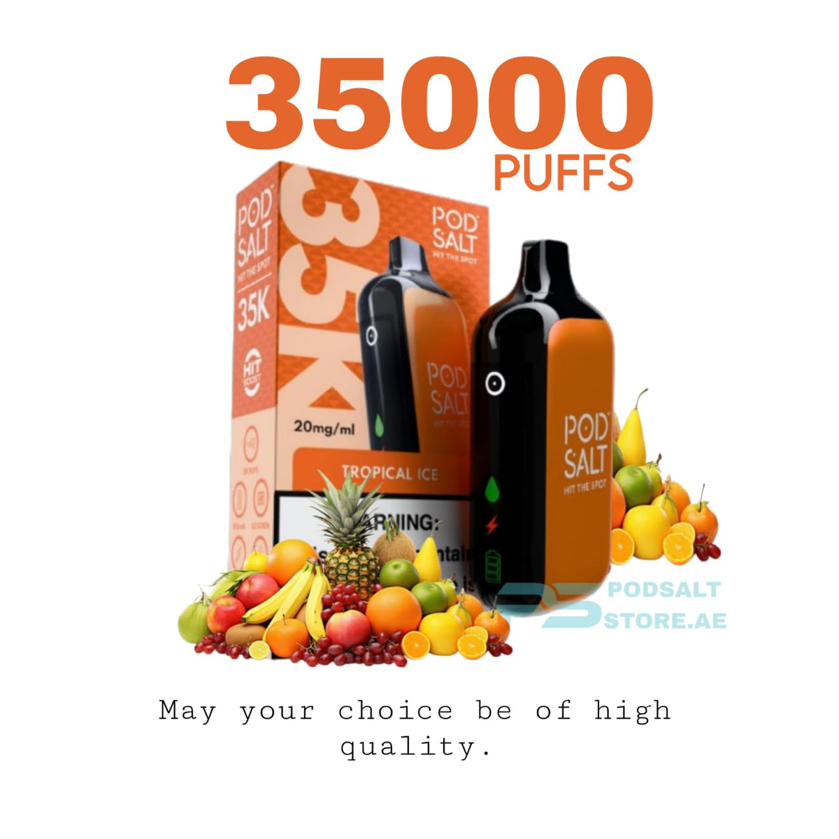 Podsalt 35000 Puffs Tropical Ice Disposable Vape in Dubai UAE