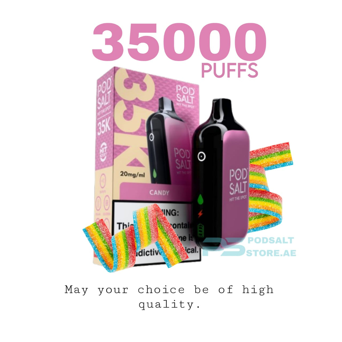 Podsalt 35000 Puffs Candy  Disposable Vape in Dubai UAE